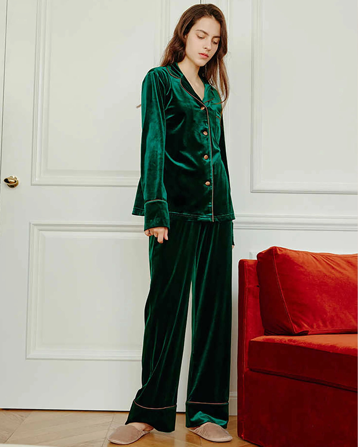Women's Silk Velvet Pajama Set