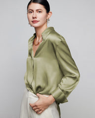 Chemise en soie décontractée femme 30 momme
