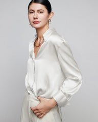 Chemise en soie décontractée femme 30 momme