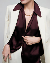 Chemise en soie décontractée femme 30 momme