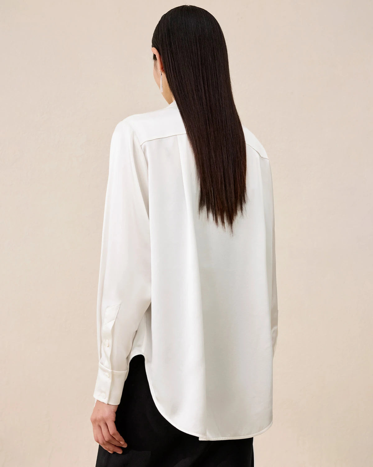 Chemisier en soie lavable pour femme – Style basique