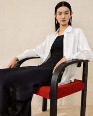 Chemisier en soie lavable pour femme – Style basique