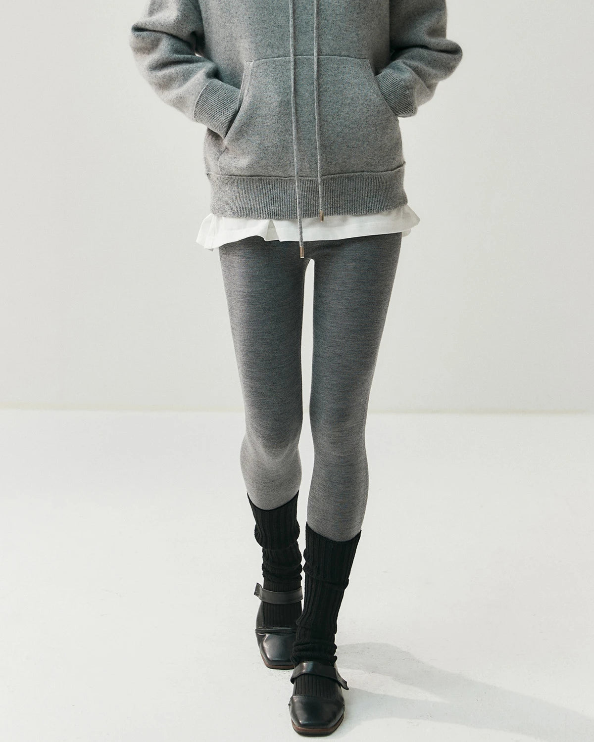 Leggings thermiques en laine pour femme