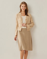 Cardigan en Cachemire Boutonné à Col en V