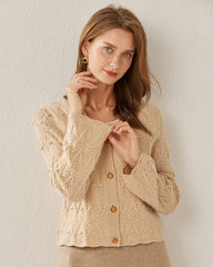 Cardigan en Cachemire Boutonné à Col en V