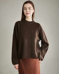 Pull en Cachemire à Col Rond Ample pour Femmes