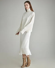 Pull en Cachemire Oversize à Col Roulé pour Femme