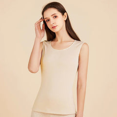 Gilet thermique en soie velours pour femmes