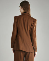 Blazer en Laine pour Femme à Bouton Simple