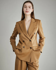 Blazer en Laine Double Boutonnage pour Femme