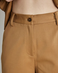 Pantalon de Tailleur en Laine Évasé pour Femmes