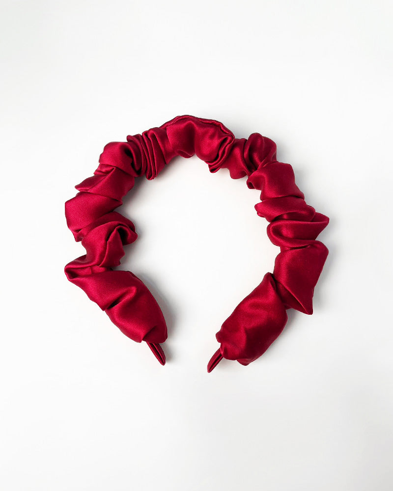 Bandeau en Soie Plissé 3,5 cm