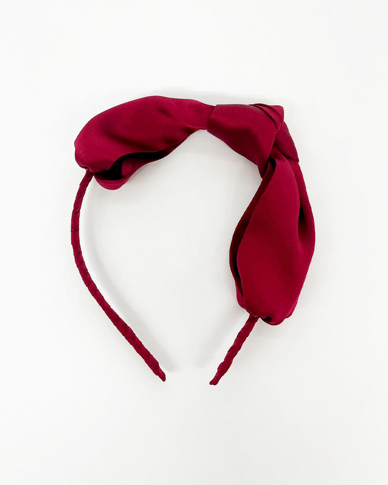 Bandeau en Soie avec Nœud Papillon