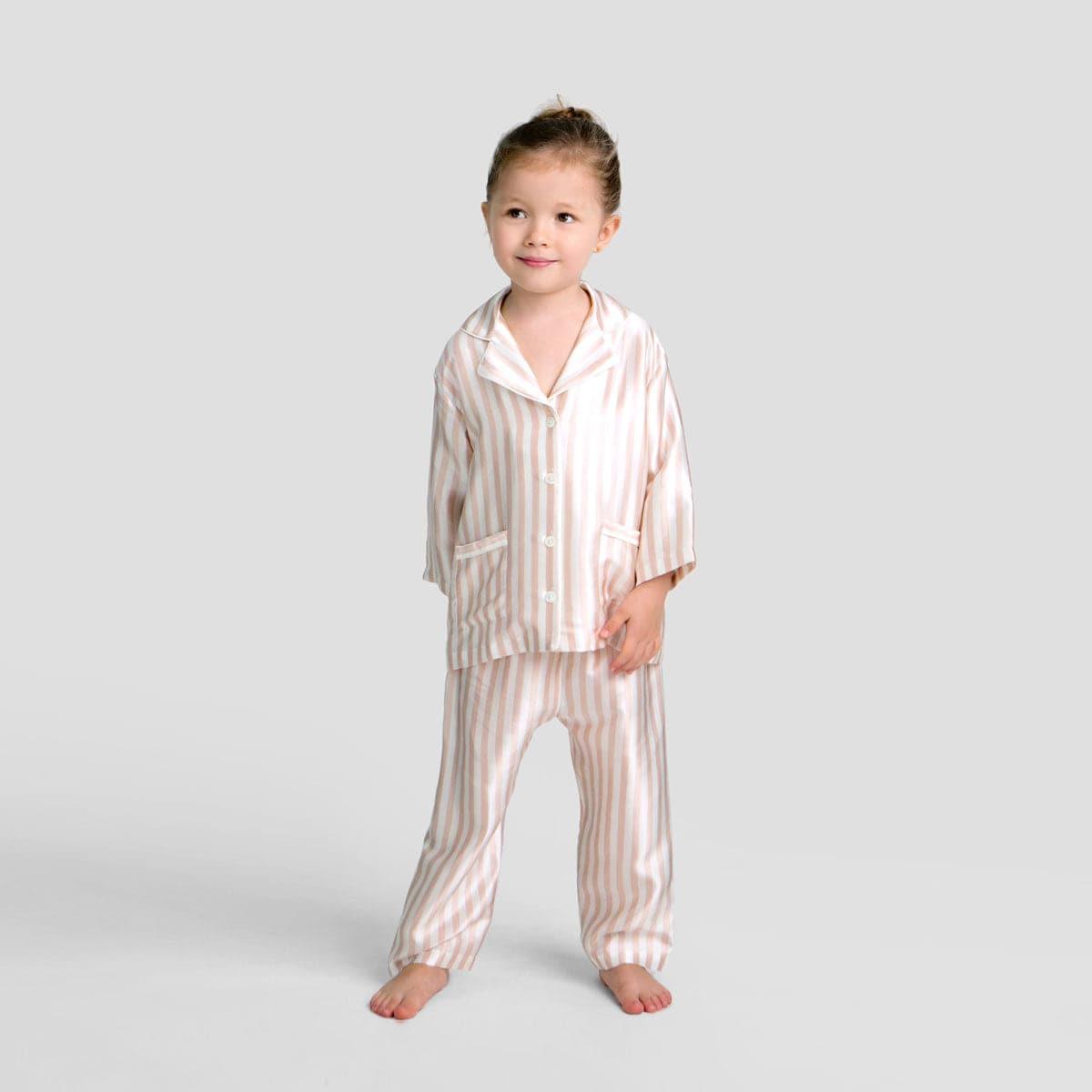 Ensemble de Pyjama en Soie Rayé pour Enfant