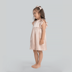 Jupe en Soie Couleur Unie pour Fille