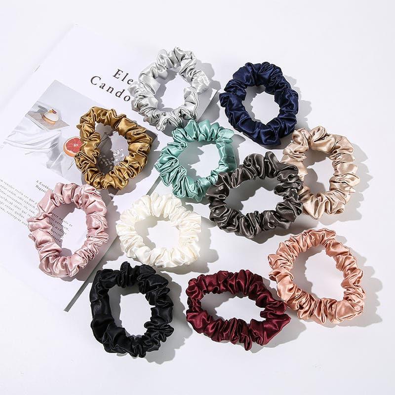 Élastiques en soie 22 Momme 2,5 cm, lot de 4 pièces