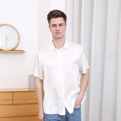 T-shirt Court en Soie pour Homme
