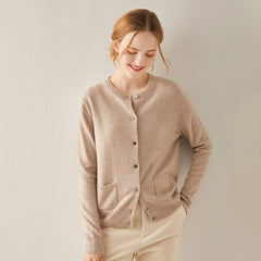 Cardigan Tricoté en Cachemire Chaud