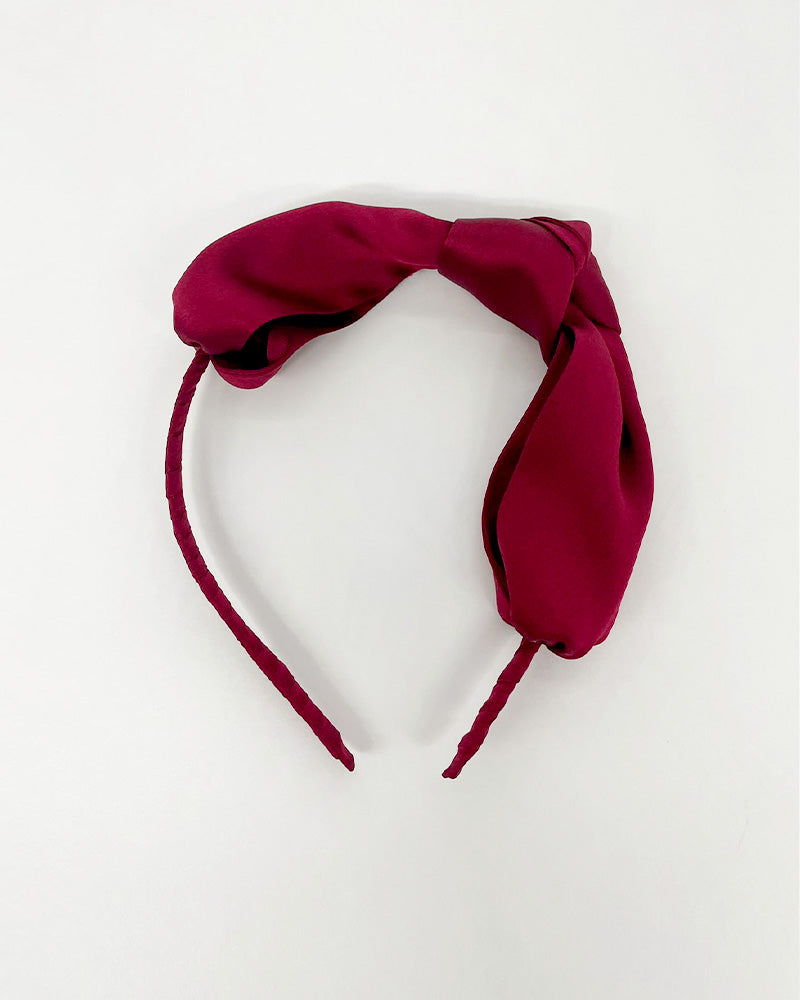 Bandeau en Soie avec Nœud Papillon