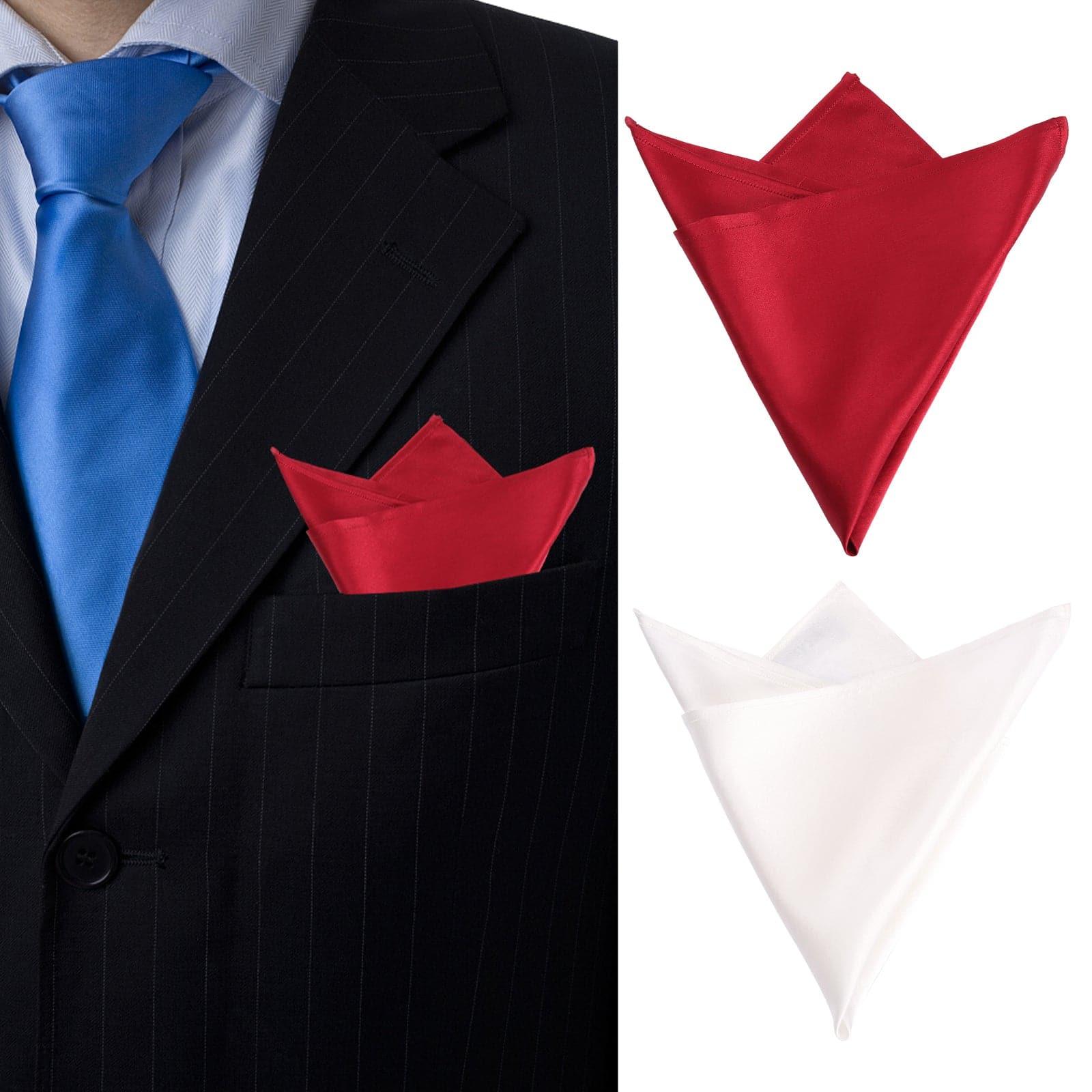 Mouchoir en Soie pour Hommes 2 Pièces