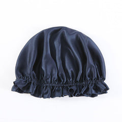 Bonnet de Nuit en Soie à Volants