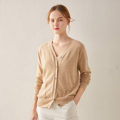 Cardigan en Cachemire Tricoté en Laine