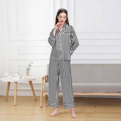 Pyjama en Soie Rayé Classique