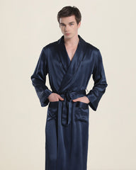 Chemise de Nuit Classique en Soie 22 Momme pour Homme