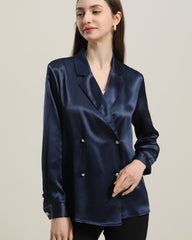 Chemise en Soie à Double Boutonnage