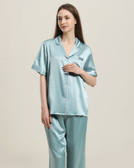 Ensemble de Pyjama en Soie à Manches Courtes 22 Momme