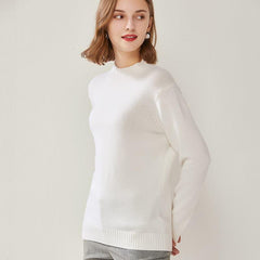 Pull en Cachemire à Col Montant Court pour Femmes