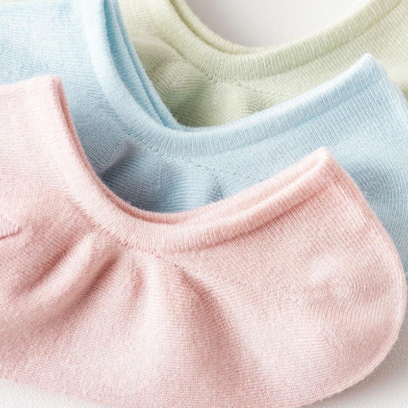 Chaussettes Bateau Multicolores en Soie pour Femmes, Douces pour la Peau