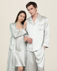 Vêtements de Maison en Soie Pour Couple