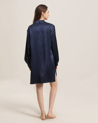 Robe Chemise Irrégulière en Soie 22 Momme pour Femme