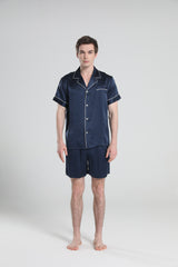 Pyjama Court en Soie Décontracté pour Hommes