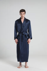 Chemise de Nuit Classique en Soie 22 Momme pour Homme