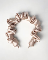 Bandeau en Soie Plissé 3,5 cm