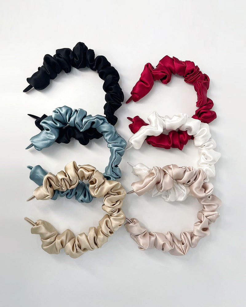 Bandeau en Soie Plissé 3,5 cm