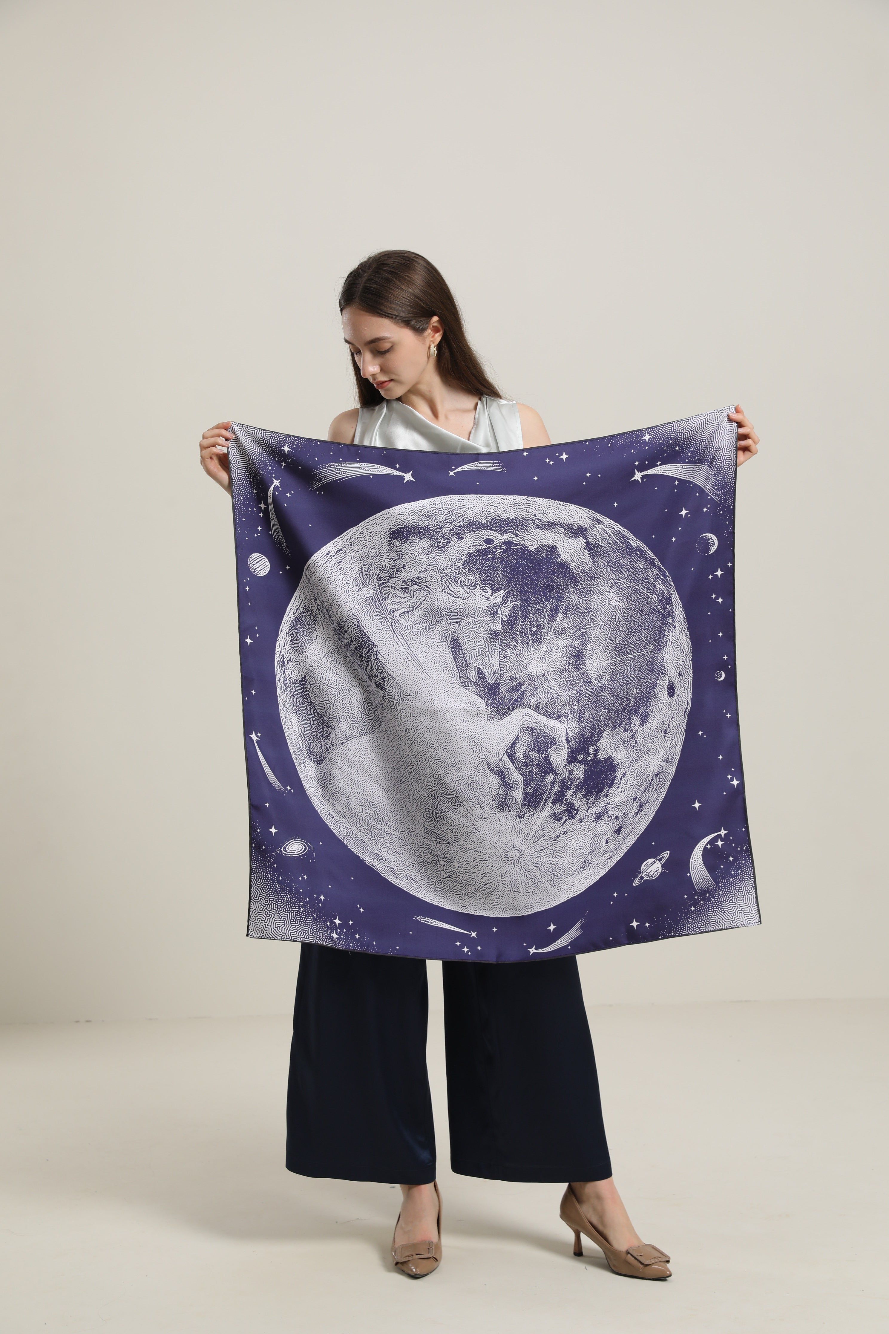 Élégant Foulard en Soie Pure
