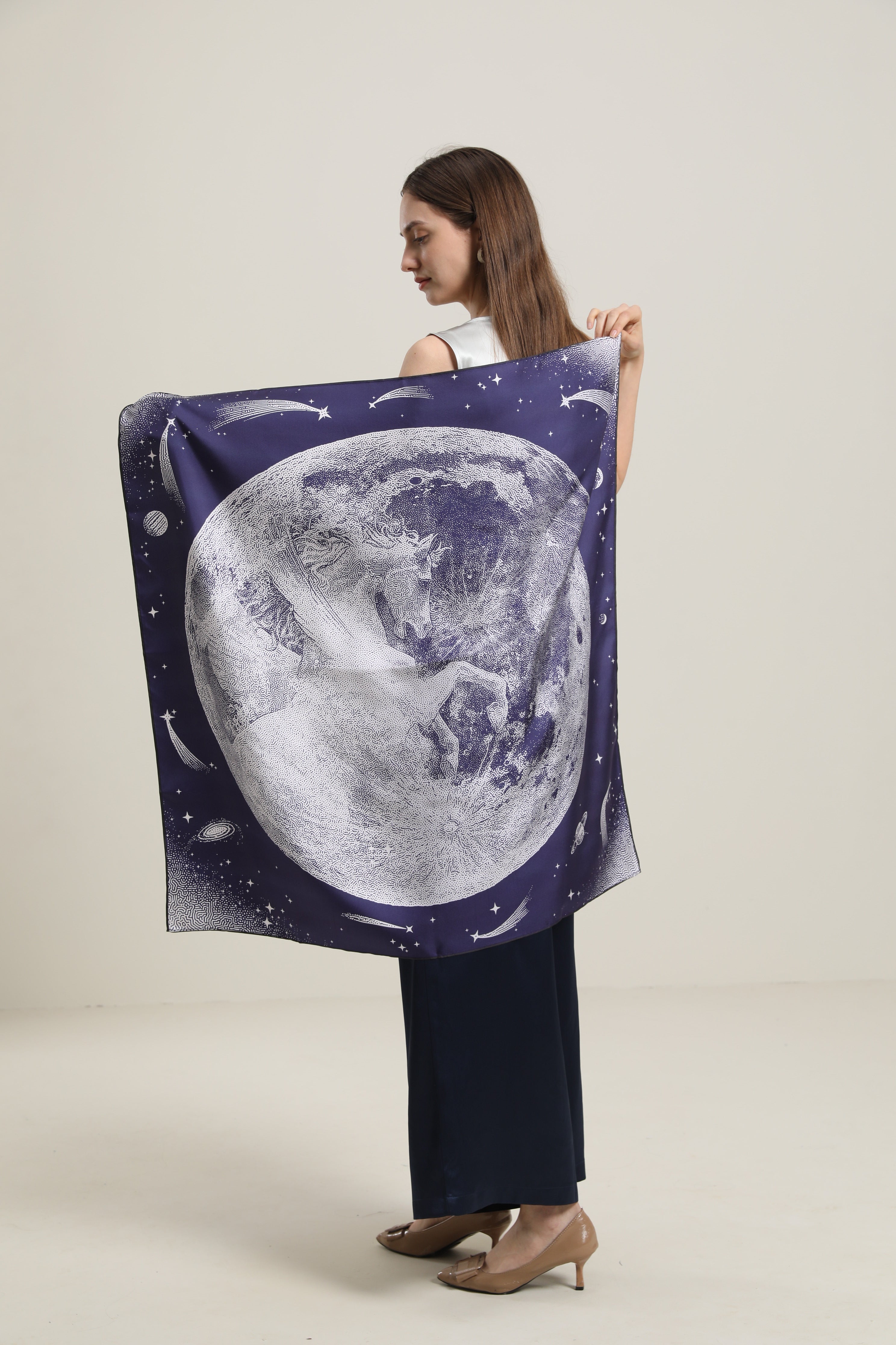 Élégant Foulard en Soie Pure