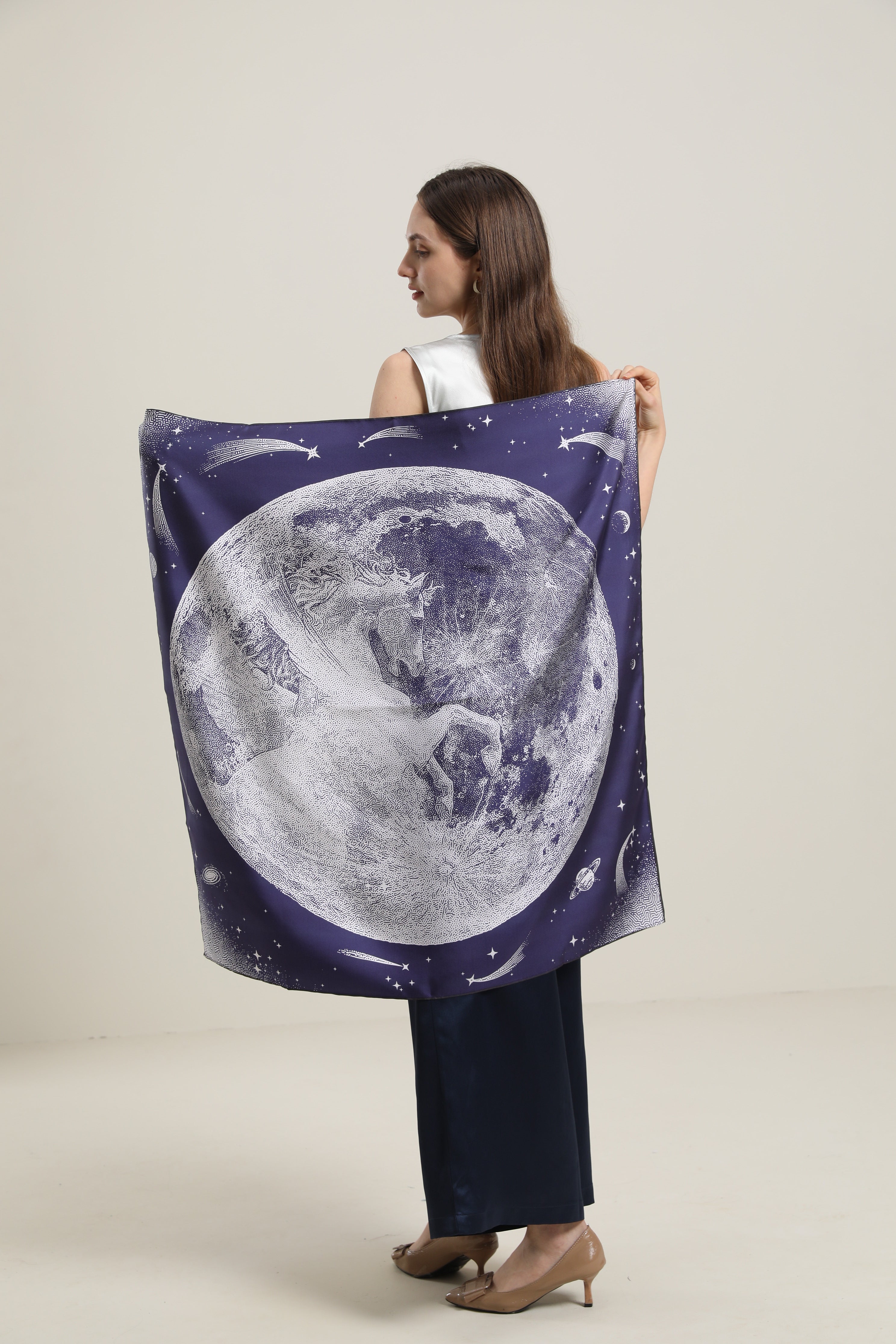 Élégant Foulard en Soie Pure
