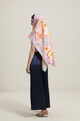 Foulard en Soie Rose Frais