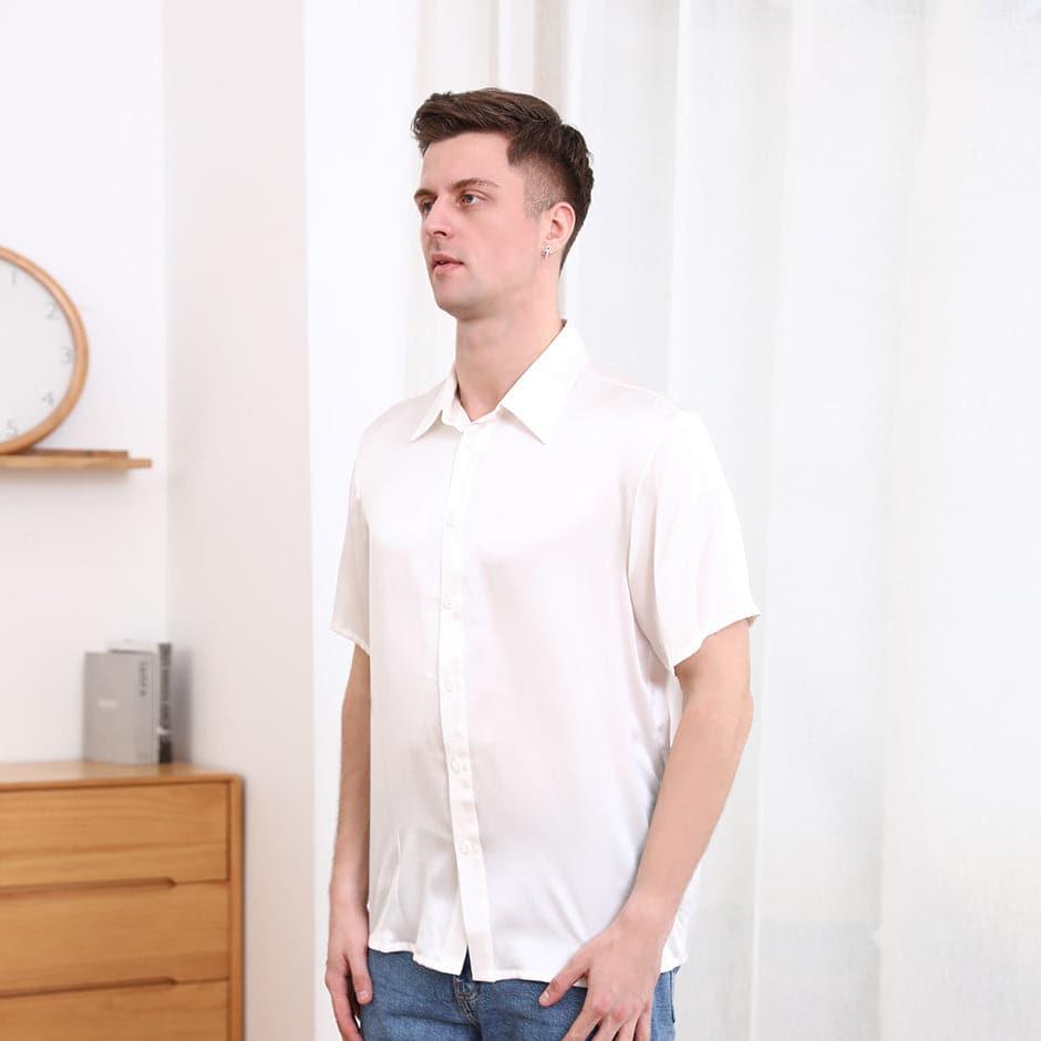 T-shirt Court en Soie pour Homme