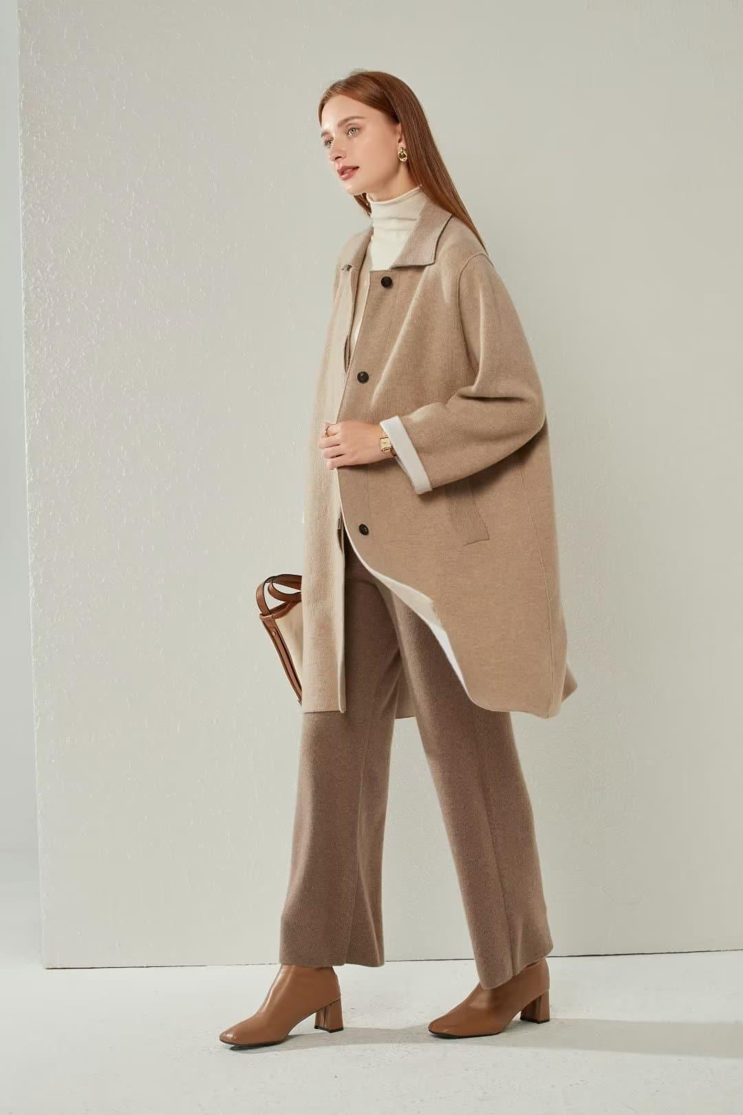 Manteau en Pure Laine pour Femmes