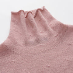 Pull en Cachemire à Col Roulé à Manches Courtes