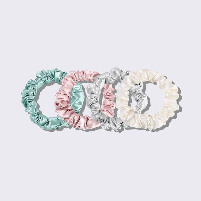 Élastiques en soie 22 Momme 2,5 cm, lot de 4 pièces