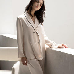 Pyjama en Soie Longue Classique 22 Momme