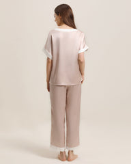 Ensemble de Pyjama en Soie à Col V