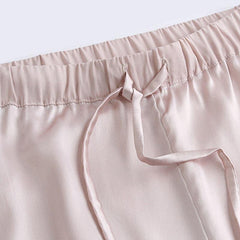 Pantalons de Nuit en Soie Simples et Décontractés à Jambe Droite pour Femmes