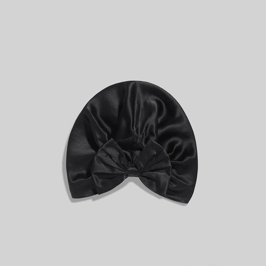 Bonnet de nuit vintage en soie avec nœud papillon